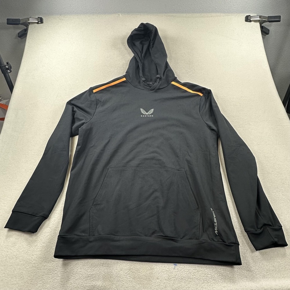 Castore McLaren Hoodie Mens Large Black F1 Racing Team Sweatshirt Pullover